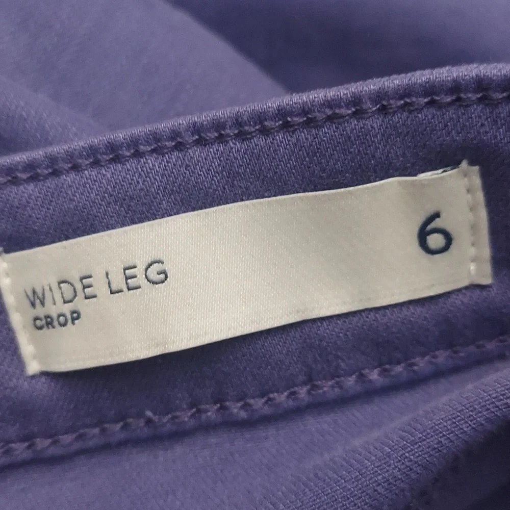 J JILL Wide-Leg Classic Cropped Midrise Jeans In Light French Violet - Picture 12 of 16